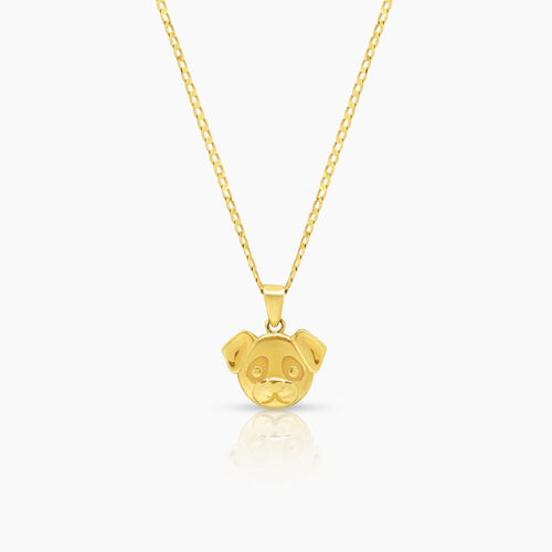 PUPPY LADIES NECKLACE AND PENDANT IN (SAUDI) 18K YELLOW GOLD