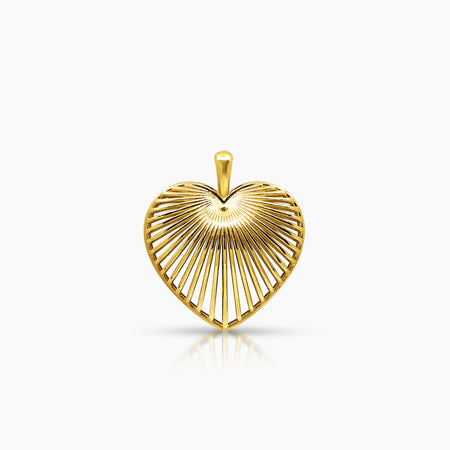 HEART PENDANT (30 MM) IN (SAUDI) 18K YELLOW GOLD