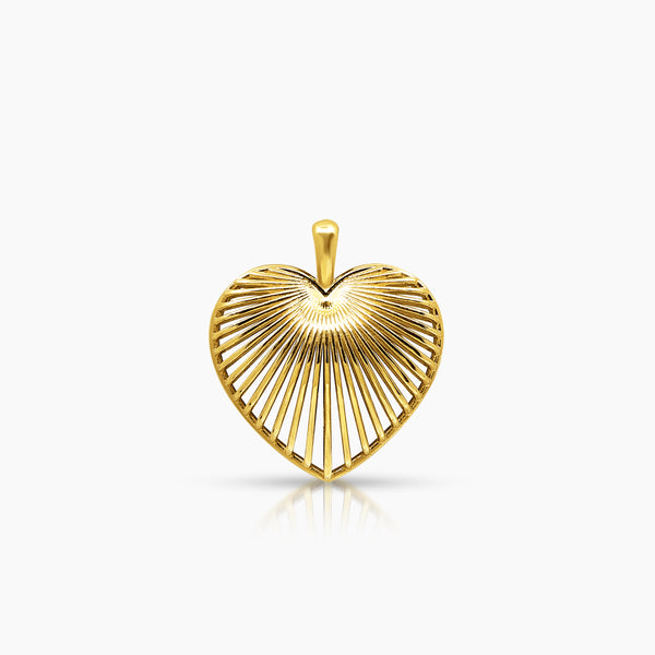 HEART PENDANT (30 MM) IN (SAUDI) 18K YELLOW GOLD