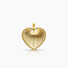 HEART PENDANT (30 MM) IN (SAUDI) 18K YELLOW GOLD