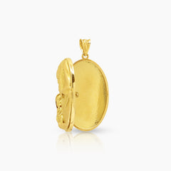 MOTHER AND CHILD MEDAL (33 MM) IN 18K YELLOW GOLD