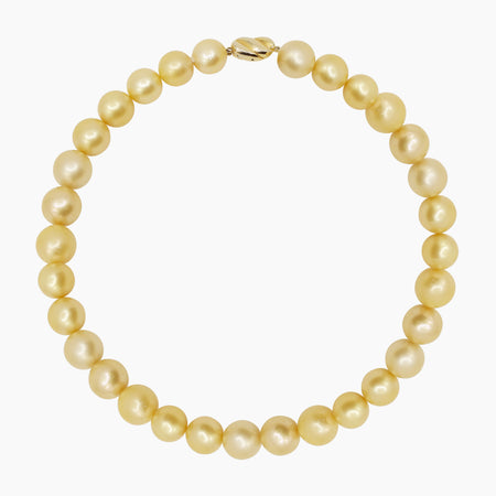 ROUND GOLD SOUTH SEA PEARL LADIES NECKLACE / CHOKER