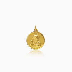SACRED HEART MEDAL (18 MM) IN (SPANISH) 18KYELLOW GOLD