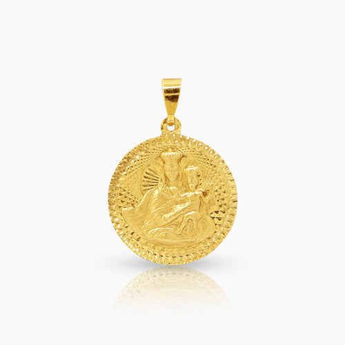 MOUNT CARMEL MEDAL (23 MM) IN 18K YELLOW GOLD