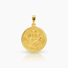 MOUNT CARMEL MEDAL (23 MM) IN 18K YELLOW GOLD