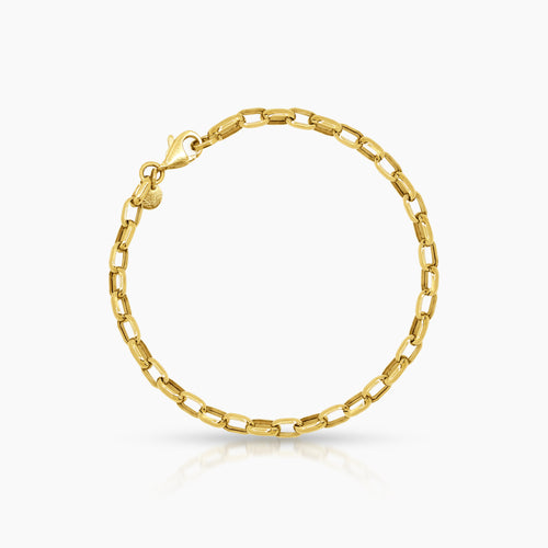 OVAL LINK BRACELET IN (SAUDI) 18K YELLOW GOLD