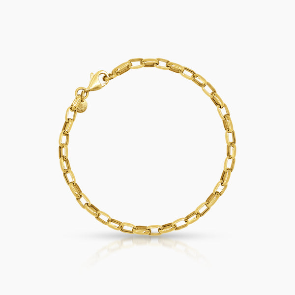 OVAL LINK LADIES BRACELET IN (SAUDI) 18K YELLOW GOLD