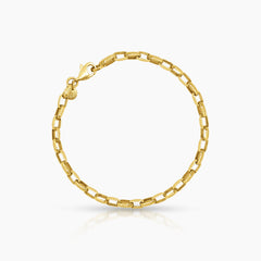 OVAL LINK BRACELET IN (SAUDI) 18K YELLOW GOLD