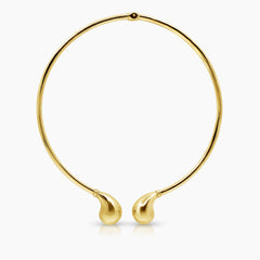 TEAR DROP OPEN CHOKER NECKLACE IN (SAUDI) 18K YELLOW GOLD