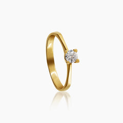 6 - DIAMOND RING WITH 1=0.20 / 1.6 CARAT DIAMONDS IN 14K YELLOW GOLD