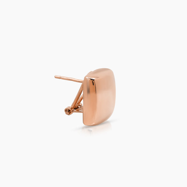 PILLOW LADIES STUD EARRINGS IN (ITALIAN) 18K ROSE GOLD