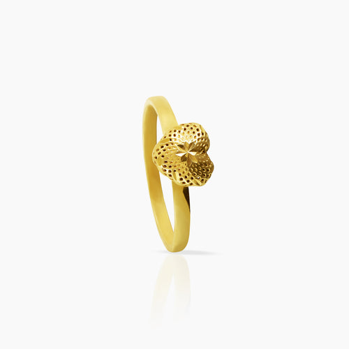 DOTTED HEART RING IN (SAUDI) 18K YELLOW GOLD