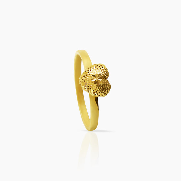DOTTED HEART RING IN (SAUDI) 18K YELLOW GOLD