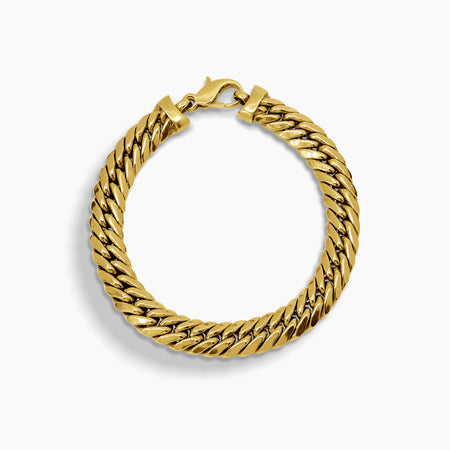 BARB LINK CHAIN BRACELET IN (SAUDI) 18K YELLOW GOLD