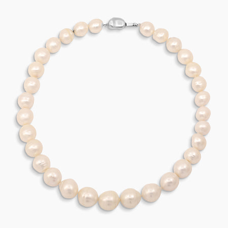 12.3-15.1 MM - WHITE SOUTH SEA PEARL LADIES NECKLACE / CHOKER
