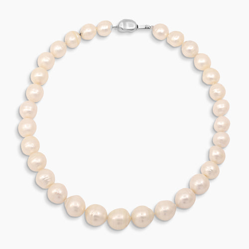 12.3-15.1 MM - WHITE SOUTH SEA PEARL LADIES NECKLACE / CHOKER