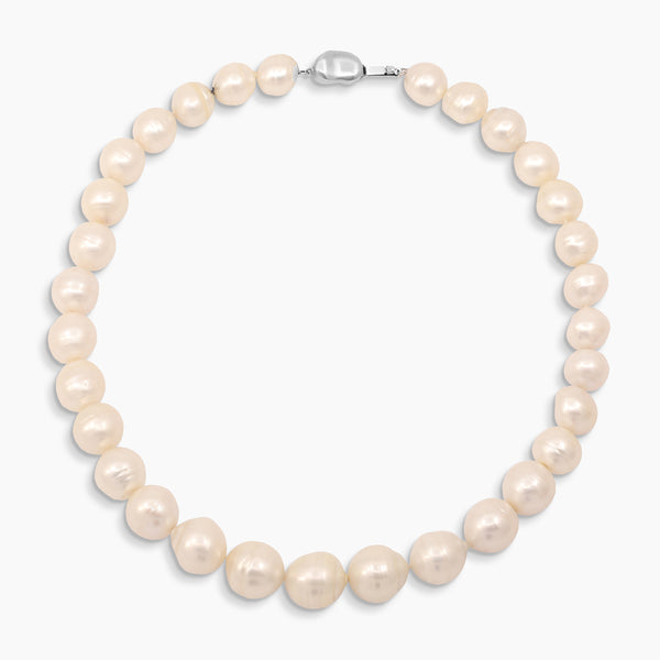 12.3-15.1 MM - WHITE SOUTH SEA PEARL LADIES NECKLACE / CHOKER