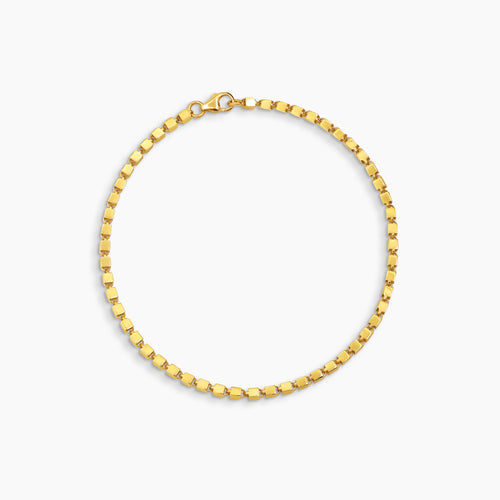 CUBE CHAIN BRACELET IN (SAUDI) 18K YELLOW GOLD