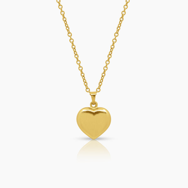 HEART LADIES NECKLACE AND PENDANT IN (SAUDI) 18K YELLOW GOLD