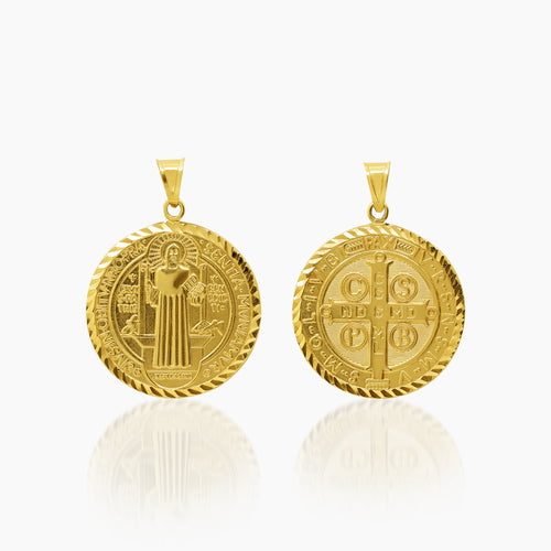 SAINT BENEDICT MEDAL (24 MM) IN (ITALIAN) 18K YELLOW GOLD
