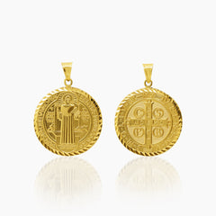 SAINT BENEDICT MEDAL (24 MM) IN (ITALIAN) 18K YELLOW GOLD