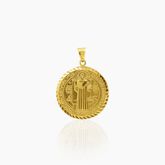 SAINT BENEDICT MEDAL (24 MM) IN (ITALIAN) 18K YELLOW GOLD