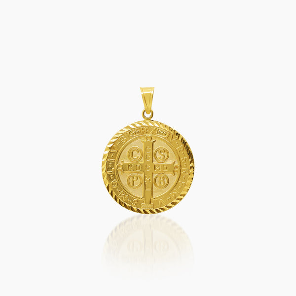 SAINT BENEDICT MEDAL (24 MM) IN (ITALIAN) 18K YELLOW GOLD