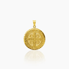 SAINT BENEDICT MEDAL (24 MM) IN (ITALIAN) 18K YELLOW GOLD
