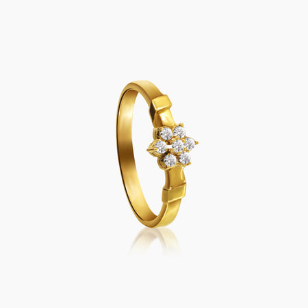 6 - DIAMOND RING WITH 7=0.114 / 2.0 CARAT DIAMONDS IN 14K YELLOW GOLD