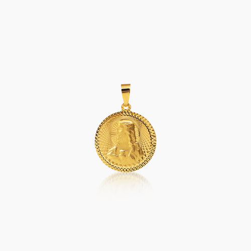 SACRED HEART MEDAL (17 MM) IN (SPANISH) 18K YELLOW GOLD