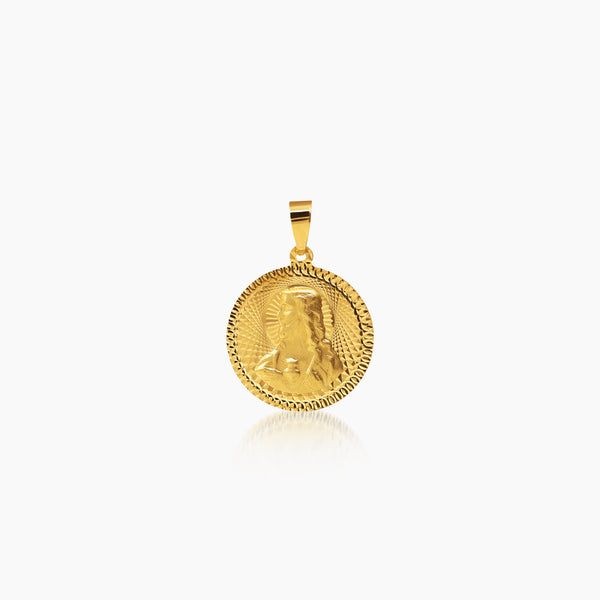 SACRED HEART MEDAL (17 MM) IN (SPANISH) 18K YELLOW GOLD