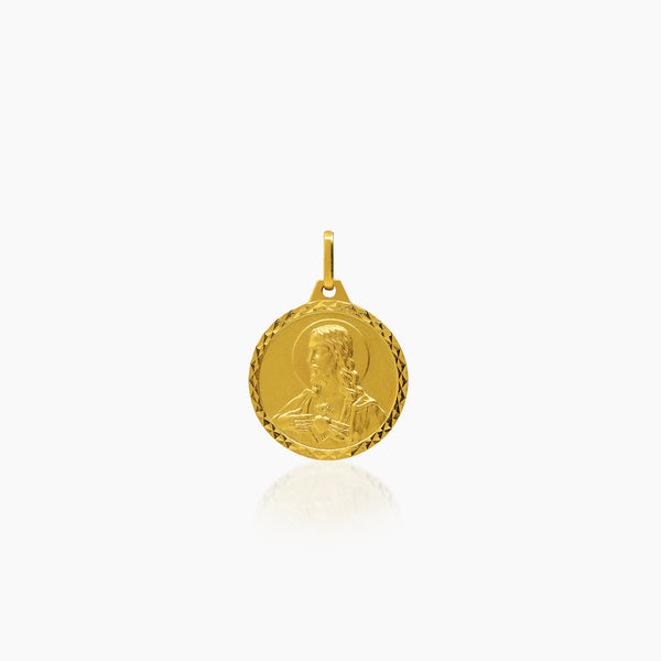 PERPETUAL HEAP AND SACRED HEART (18 MM) IN (SPANISH) 18K YELLOW GOLD