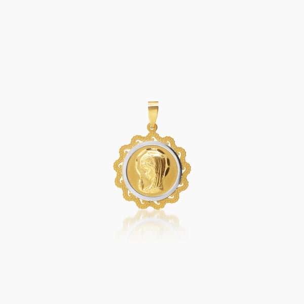 MADONNA PRAYING MEDAL (17 MM) IN (SPANISH) 18K YELLOW GOLD