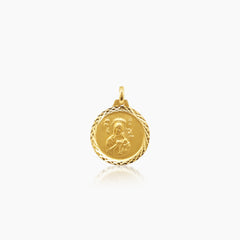 SACRED HEART AND PERPETUAL HELP MEDAL (16 MM) IN (SPANISH) 18K YELLOW GOLD