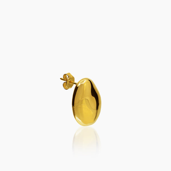 MOLTEN DROP LADIES STUD EARRINGS IN (ITALIAN) 18K YELLOW GOLD