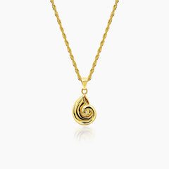 SEASHELL NECKLACE AND PENDANT IN (SAUDI) 18K YELLOW GOLD