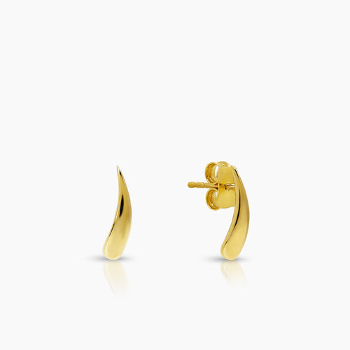 TUSK LADIES STUD EARRINGS IN (SAUDI) 18K YELLOW GOLD