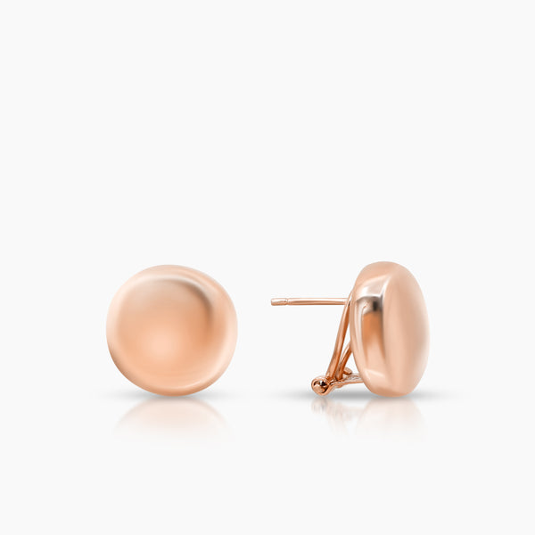 PEBBLES LADIES HOOP EARRINGS IN (ITALIAN) 18K ROSE GOLD