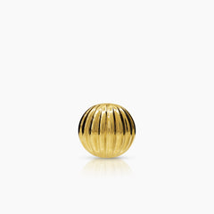 CORRUGATED ROUND LADIES STUD EARRINGS IN (SAUDI) 18K YELLOW GOLD