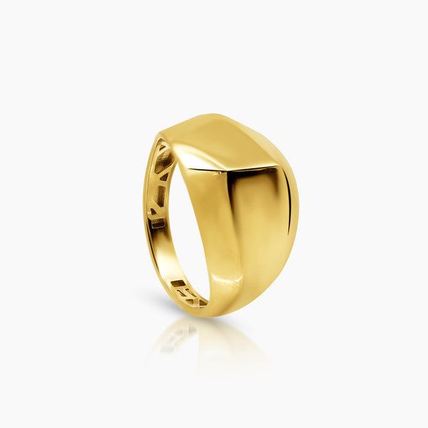 8 - GEOMETRIC LADIES RING IN (SAUDI) 18K YELLOW GOLD