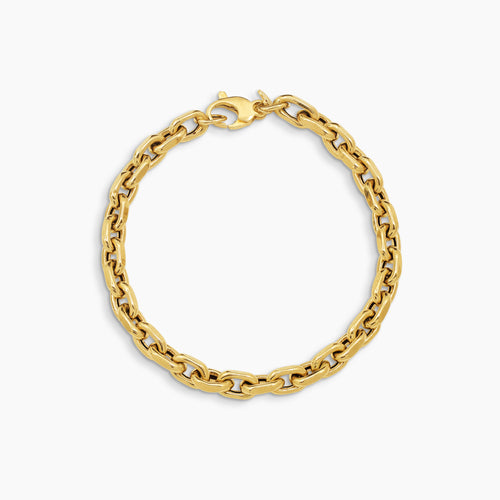 LINK BRACELET IN (SAUDI) 18K YELLOW GOLD