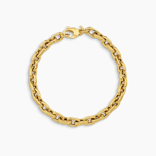 LINK BRACELET IN (SAUDI) 18K YELLOW GOLD