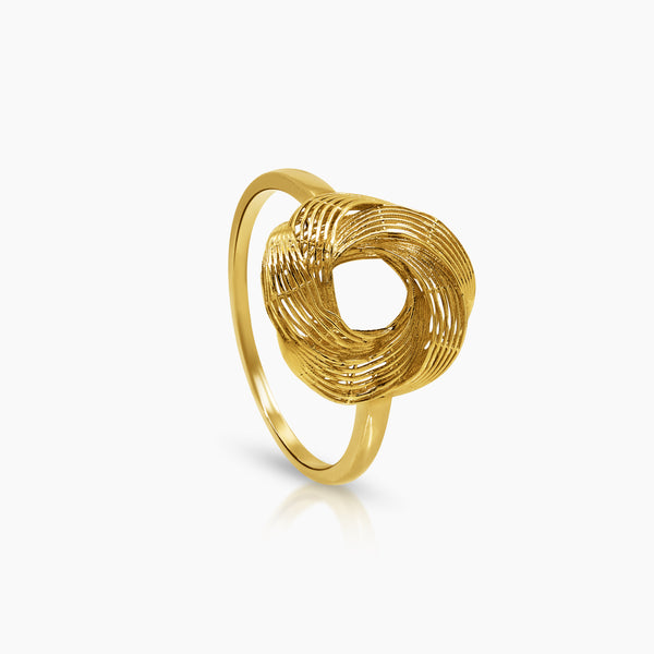 7 - WEAVE LADIES RING IN (SAUDI) 18K YELLOW GOLD