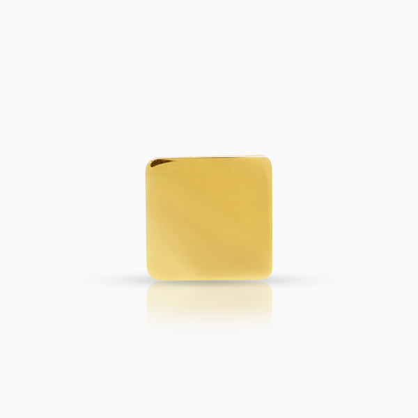 FLAT SQUARE LADIES HOOP EARRINGS IN (SAUDI) 18K YELLOW GOLD
