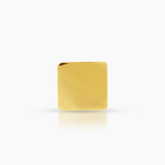FLAT SQUARE LADIES HOOP EARRINGS IN (SAUDI) 18K YELLOW GOLD