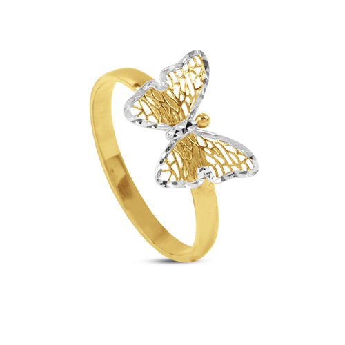 BUTTERFLY RING TWO-TONE IN 18K GOLD