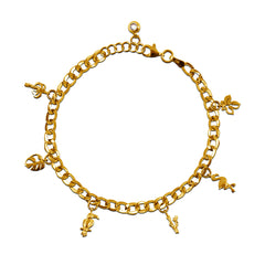 CHARMS BRACELET IN 18K YELLOW GOLD