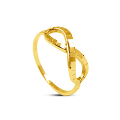 INFINITY RING IN 18K YELLOW GOLD