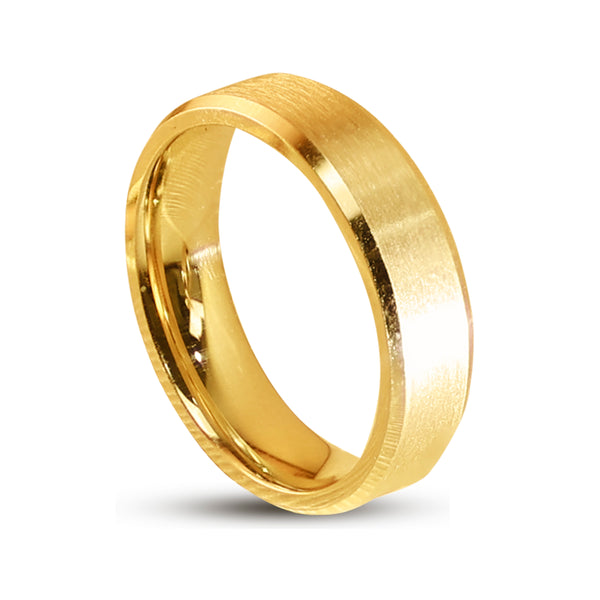 MATTE WEDDING RING IN 18K YELLOW GOLD