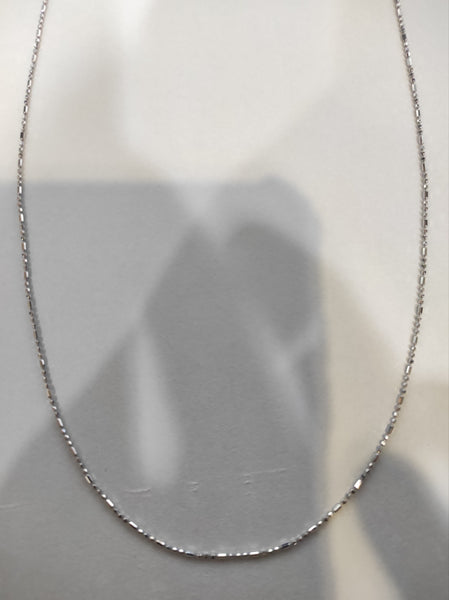 BEADS CHAIN NECKLACE IN 18K WHITE GOLD